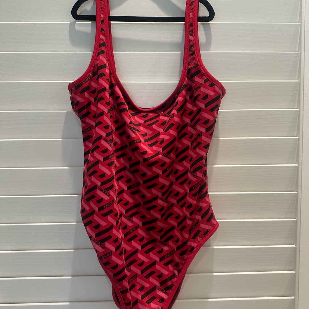 Reversible Versace Black and Red Swimsuit